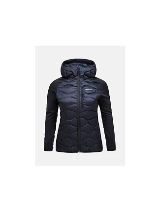 Bunda Peak Performance W Helium Down Hybrid Hood, čierna Bunda Peak Performance W Helium Down Hybrid Hood, čierna