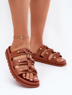 Klapki Damskie Z Paskami Camel Pasiriela