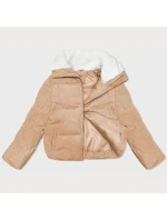 Dámska manšestrová bunda s vysokým stojačikom J Style sand (5M3230-333)