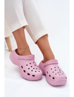 Piankowe Klapki Damskie Na Masywnej Podeszwie Big Star RR274A120 Różowe