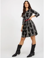 Dámske šaty LK SK 509089 čierne a biele