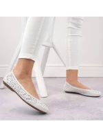 Pohodlná kožená poltopánka Rieker W RKR649 white