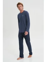 Vamp - Pánske pyžamo s kockovanými nohavicami 21924 - Vamp