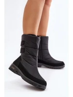 Damskie Śniegowce Na Zamek Progress PROGJ-21-16 Czarne