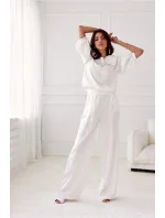 Blúzka BLU0178 smotanovo biela - Roco Fashion