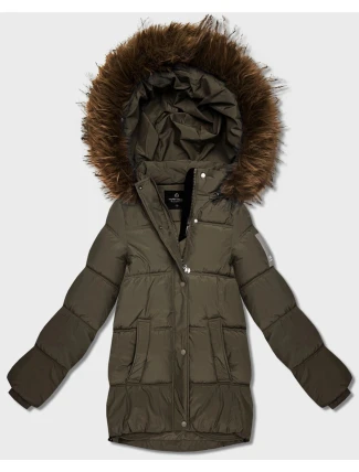 Pérová bunda s kapucňou khaki (KK60610) Pérová bunda s kapucňou khaki (KK60610)