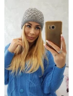 K204 tmavo šedá fleecová šiltovka