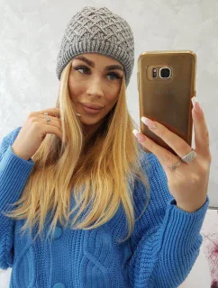 K204 tmavo šedá fleecová šiltovka