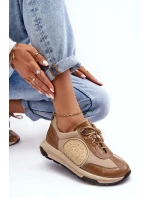 Damskie Buty Sportowe Skórzane Maciejka 06295-04 Beżowe Damskie Buty Sportowe Skórzane Maciejka 06295-04 Beżowe