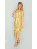 Horčicovej bavlnené šaty (345ART)