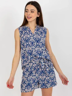 Dámska blúzka D73771R11115A tmavo modrá - FPrice