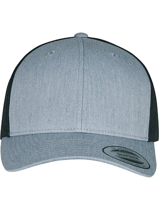 Flexfit 6606/6606T 6-panelová vintage čiapka „Trucker“ 55.6606 melírovaná šedá/čierna Flexfit 6606/6606T 6-panelová vintage čiapka „Trucker“ 55.6606 melírovaná šedá/čierna