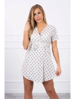 Šaty s bodkami vo farbe ecru