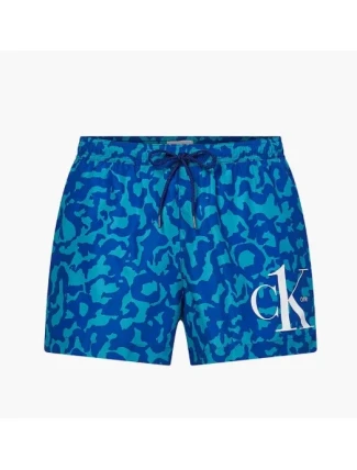 Pánske kúpacie kraťasy - KM00709 0G3 - zelenomodré - Calvin Klein Pánske kúpacie kraťasy - KM00709 0G3 - zelenomodré - Calvin Klein