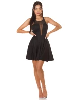 Dámske sexy mini šaty s priehľadným výstrihom 50226 Čierna - KouCla Dámske sexy mini šaty s priehľadným výstrihom 50226 Čierna - KouCla