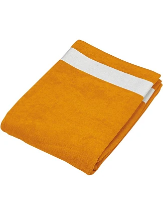 Kariban K 118 Velúrová plážová osuška 20.K118 oranžová/biela Kariban K 118 Velúrová plážová osuška 20.K118 oranžová/biela