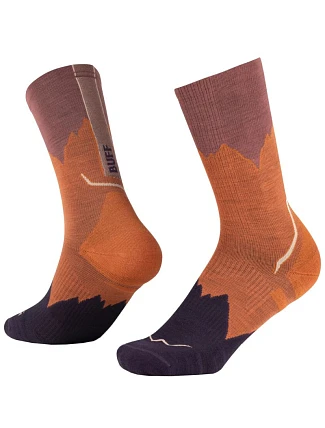 Ponožky BUFF Merino Lightweight Crew 137796221, hnedé, veľkosť 36–38
