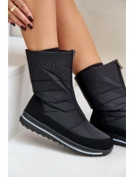 Damskie Śniegowce Z Suwakiem Progress PROGJ-22-130 Czarne