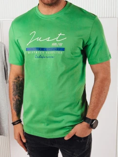 Pánske zelené tričko s potlačou FashionStreet RX5426