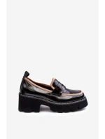 Skórzane Damskie Mokasyny D&A MR870-32 Czarne