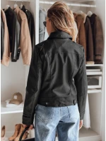 Dámska kožená bunda DARKGLORY black FashionStreet TY4963