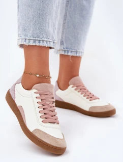 Skórzane Sneakersy Damskie Zazoo N1220 Białe