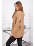 Široký oversize sveter camel