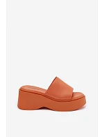 Dámské espadrilky na platformě oranžové Virelia