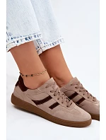 Dámske kožené semišové tenisky Zazoo N1176S2 Dark Beige Dámske kožené semišové tenisky Zazoo N1176S2 Dark Beige