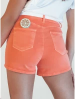 Dámske džínsové šortky GLAMWEAR oranžové FashionStreet SY0358
