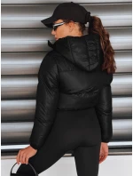 Dámska krátka zimná bunda s kapucňou čierna FashionStreet TY5416 Dámska krátka zimná bunda s kapucňou čierna FashionStreet TY5416