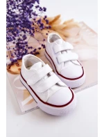 Dziecięce Trampki Na Rzepy Białe Bernie