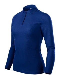 Polokošeľa Pique Polo LS kráľovská modrá