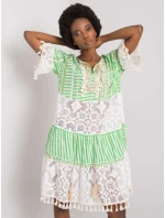 Šaty DHJ SK 13567.41P biela zelená