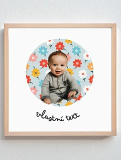 Personalizovaný magický fotorámik – štvorcový 20x20 – výrez fotografie na podklade