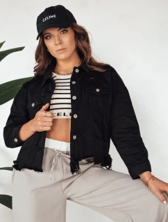 Dámska nadrozmerná džínsová bunda MOLI black FashionStreet TY4132