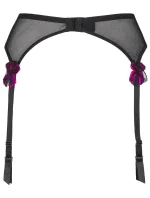 Podväzkový pás Cassis V-6552 čierno-ružová - Axami