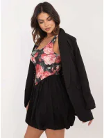 Šaty DHJ SK 19805 2.65 čierno-ružové