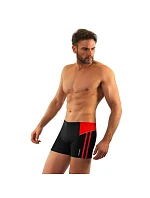 Plavecké boxerky 384 čierno-červené - Sesto Senso