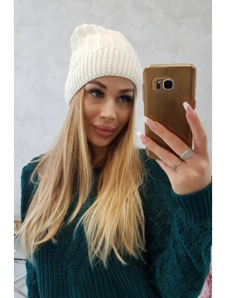 Fleecová čiapka Anna K238 ecru