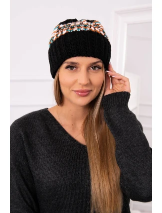 Dámska čiapka Iris K348 black+mint Dámska čiapka Iris K348 black+mint