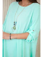 Súprava blúzka + nohavice s príveskom mätová Súprava blúzka + nohavice s príveskom mätová