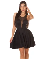 Dámske sexy mini šaty s priehľadným výstrihom 50226 Čierna - KouCla Dámske sexy mini šaty s priehľadným výstrihom 50226 Čierna - KouCla