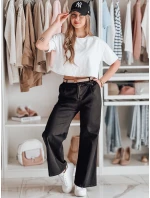 Dámske široké nohavice MOBISKA black FashionStreet UY2621
