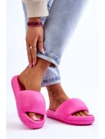 Lekkie Piankowe Damskie Klapki Na Platformie Fuksja Milton