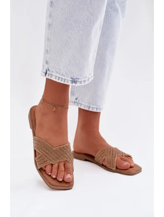 Dámské ploché žluté pantofle Zinnia