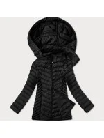 Dámska ľahko zateplená prešívaná bunda plus size J Style black (16M9265-392)