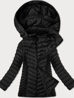 Dámska ľahko zateplená prešívaná bunda plus size J Style black (16M9265-392)