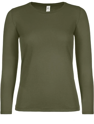 B&C #E150 LSL /women Dámske tričko s dlhým rukávom 01.006T urban khaki B&C #E150 LSL /women Dámske tričko s dlhým rukávom 01.006T urban khaki