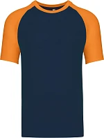 Kariban K 330 Baseballové tričko 20.K330 tmavomodrá/oranžová Kariban K 330 Baseballové tričko 20.K330 tmavomodrá/oranžová